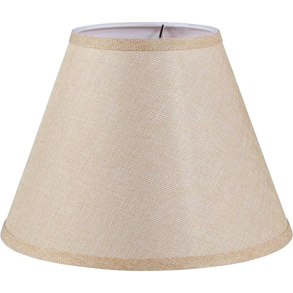 Aspen Creative Mix and Match 9 in. Wheat Burlap Empire Lamp Shade with Spider Fitter