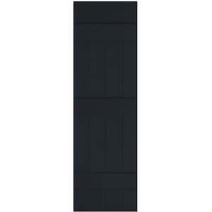 1 Pair = 2pcs Standard Raised Panel Exterior Vinyl Window Shutters Raised Panel Shutters 14.5W x 22H Shutters Black, 