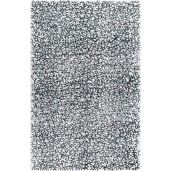 Rize Black/White 6 ft. x 9 ft. Modern Hand-Made Indoor Area Rug