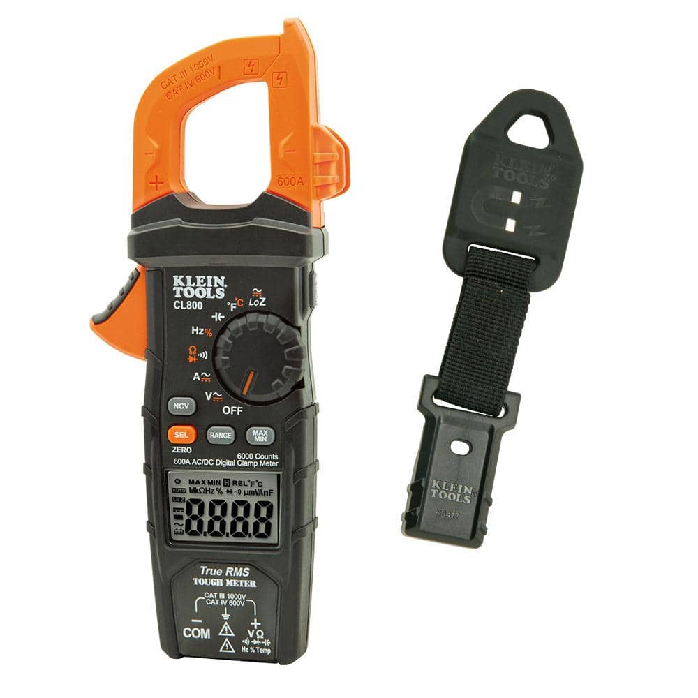 Klein Tools 600 Amp AC/DC True RMS Auto-Ranging Digital Clamp Meter with Rare Earth Magnetic Hanger -  M2O41041KIT