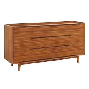 Currant 6-Drawer Amber Dresser 34.25 in. x 64 in. x 19 in.