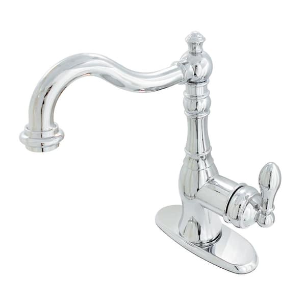 Kingston Brass American Classic 4 in. Centerset Single-Handle Bathroom Faucet in Chrome