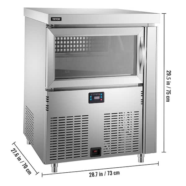 Teamson Kids 250 lbs. Freestanding Self-Contained Ice Maker in Stainless  Steel MIM250R - The Home Depot