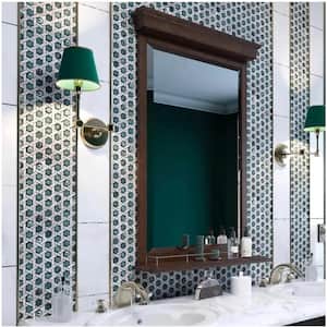 Green 11.7 in. x 11.9 in. Hexagon Polished Glass Mosaic Floor and Wall Tile (9.67 sq. ft./Case)