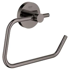 Essentials Curved Single Post Toilet Paper Holder in Hard Graphite