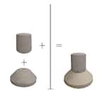 2-Section 20 in. Stackable Concrete Pier Footing