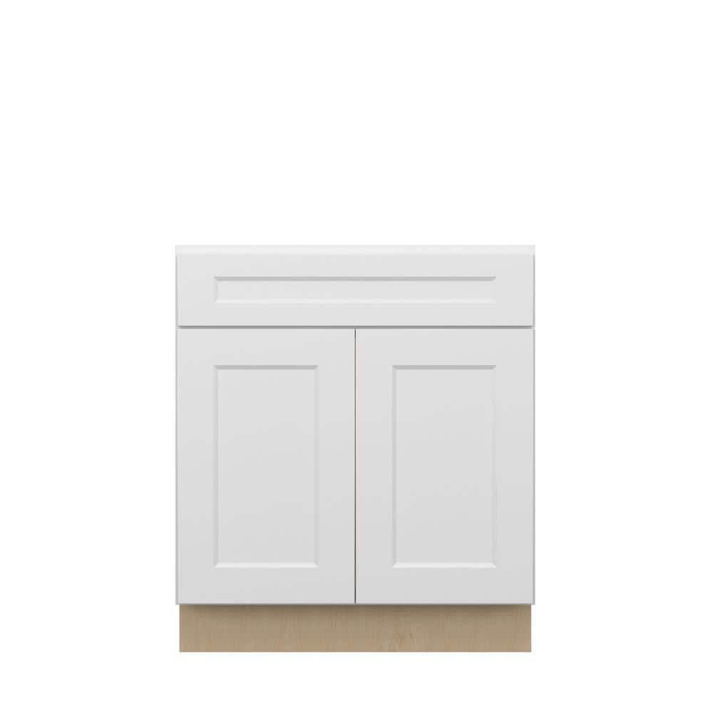 Norfolk Shaker 30 in. W x 34.5 in. H x 18 in. D in Painted White Plywood As
