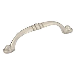 Beloeil Collection 3-3/4 in. (96 mm) Center-to-Center Brushed Nickel Traditional Drawer Pull
