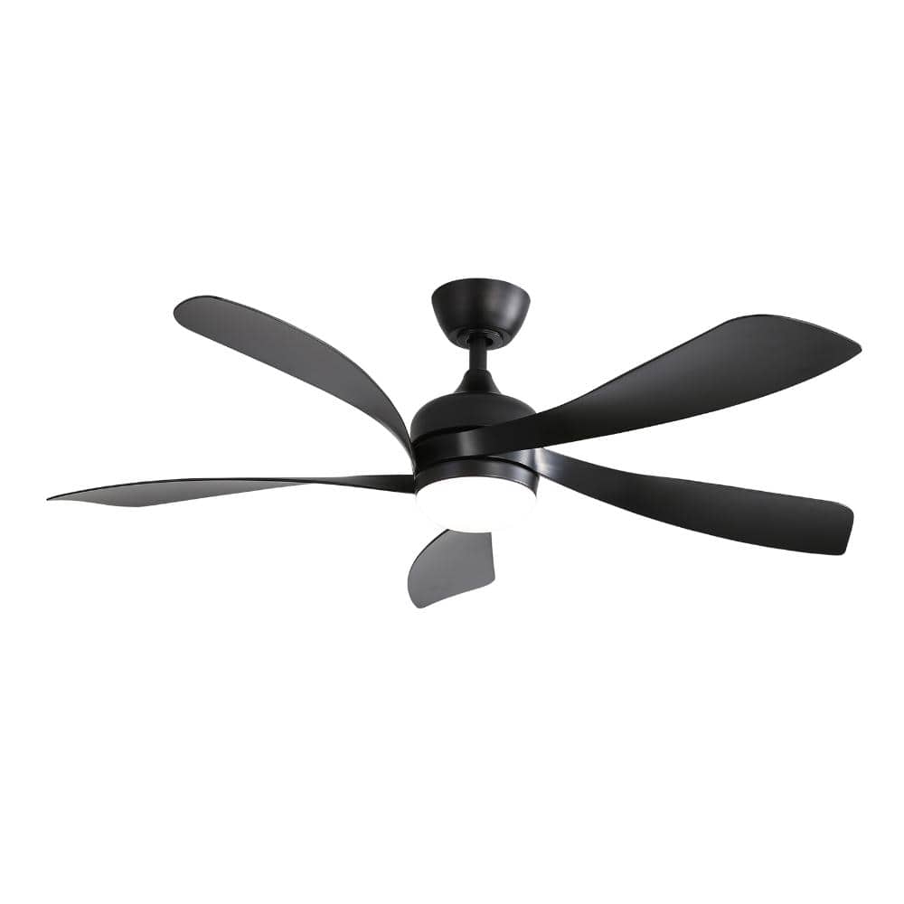 52 in.Black Farmhouse Ceiling Fan DC Motor With 5 Blades LED Light For  Bedroom Living Room Covered Patio price history on PriceWatchPro