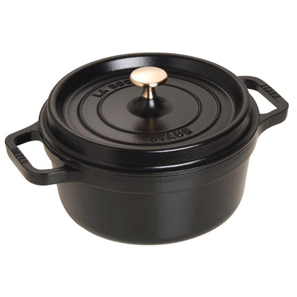 STAUB Cast Iron 2.75 qt Round Enameled Cast Iron Dutch Oven