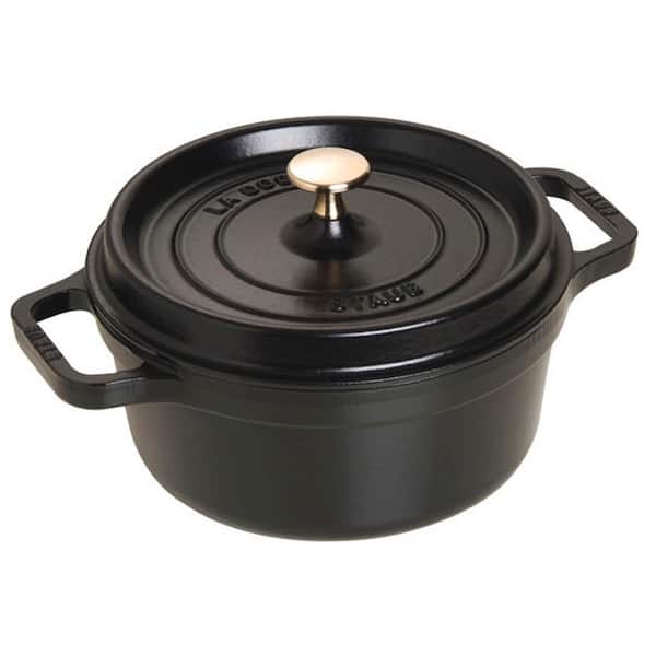 Cast Iron 2.75 qt Round Enameled Cast Iron Dutch Oven - Black