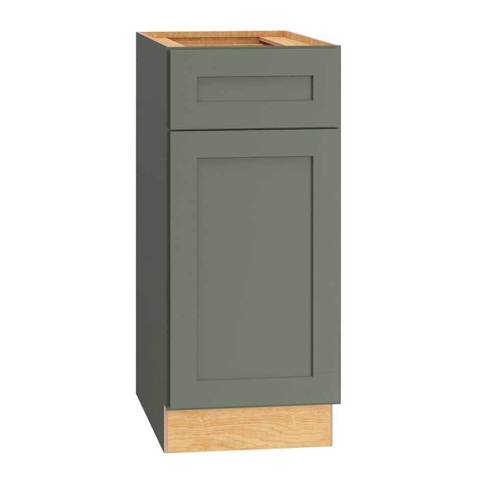 QuickShip Cottage 15 in. W x 24 in. D x 34.5 in. H Assembled Plywood Shaker Trash Can Cabinet in Conifer price history on PriceWatchPro