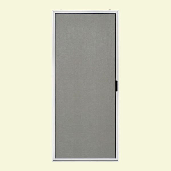 JELD-WEN 36 in. x 80 in. Premium Atlantic White Painted Aluminum Right-Hand Sliding Patio Door Screen
