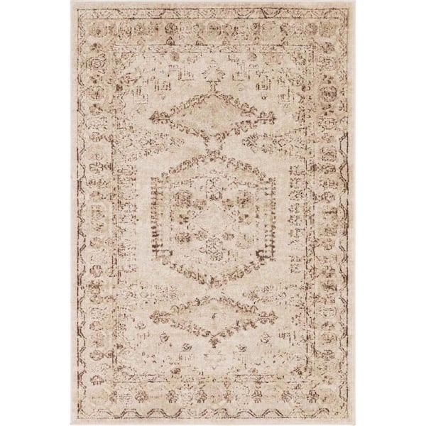 Unique Loom Utopia Larissa Beige 4' 0 x 6' 0 Area Rug 3146610 - The ...