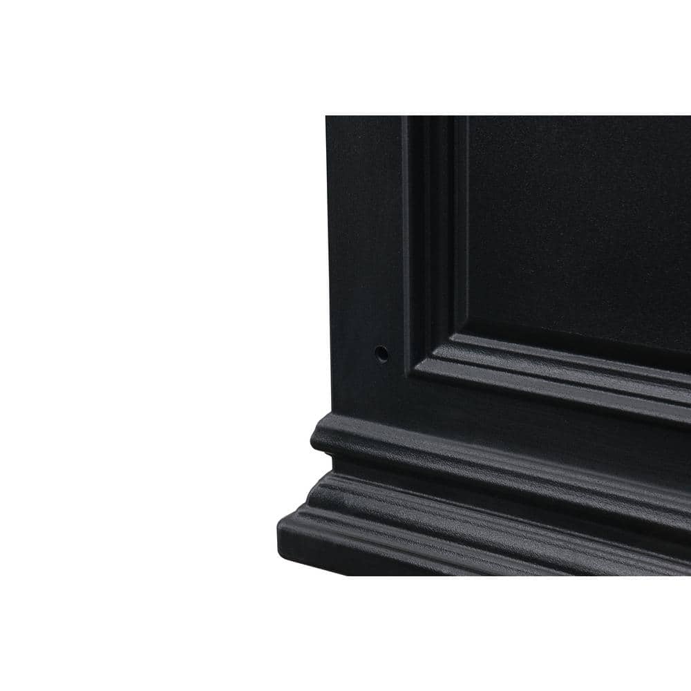 Large Black Self-Watering Rectangular Outdoor Planter