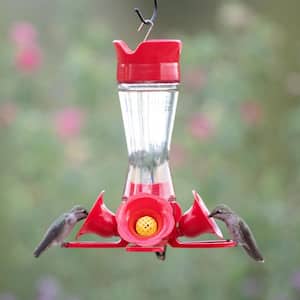 Panoramic Hummingbird Birdfeeder for Outdoor Garden Yard Decorations Clearance with Hook Small Foldable Wild Bird Perch Feeders for Outside Hanging Humming Bird Feeder Waterproof with Rotating Lock