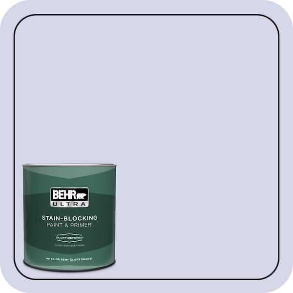 BEHR ULTRA 1 qt. #620A-2 Cheerful Whisper Extra Durable Semi-Gloss Enamel Interior Paint & Primer