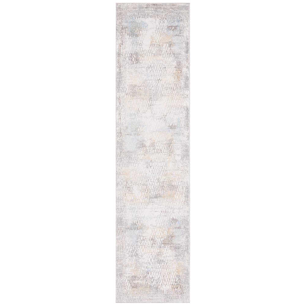 Bel Air 2 ft. x 9 ft. Beige/Gold Distressed Geometric Runner Rug price history on PriceWatchPro
