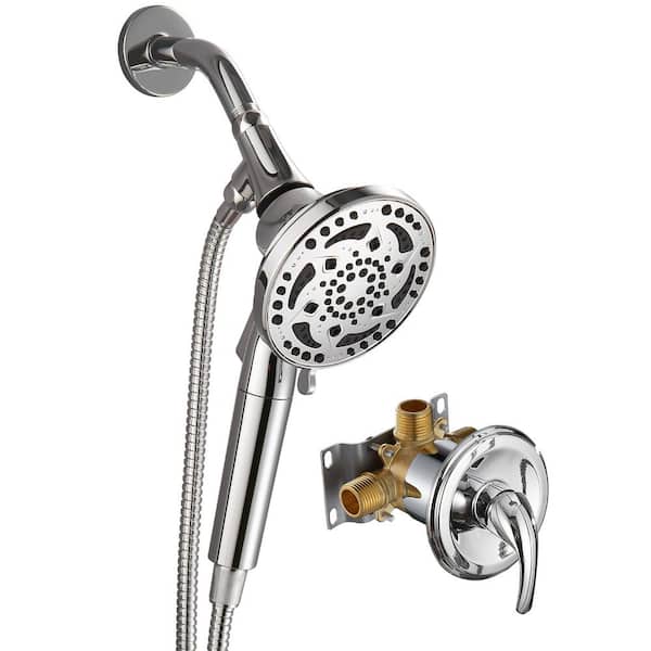 Zalerock Filter Single-Handle 7-Spray Patterns Shower Faucet 1.8 GPM with Adjustable Stream in Chrome (Valve Included)