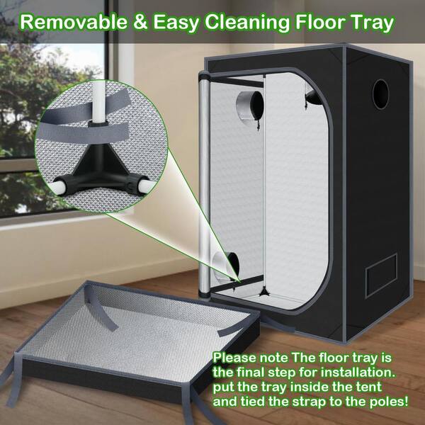 3 ft. x 3 ft. Mylar Grow Tent 36 x 36 x 72 Reflective Grow Tent