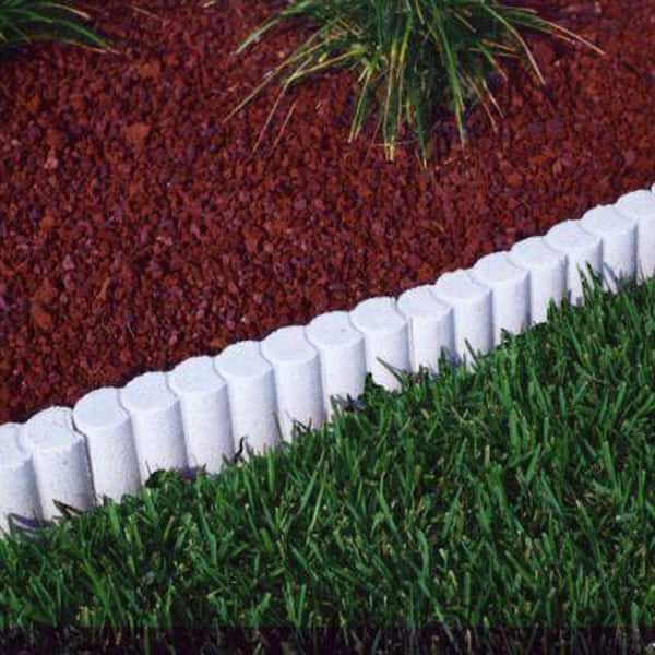16 in. x 2.75 in. x 5.5 in. Matt Log White Concrete Edger (180- Piece Pallet)