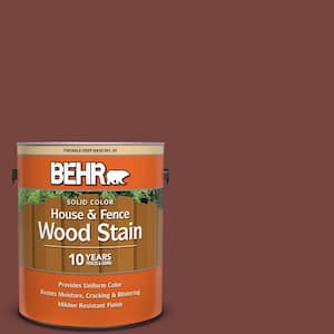 1 gal. #S190-7 Toasted Pecan Solid Color House and Fence Exterior Wood Stain