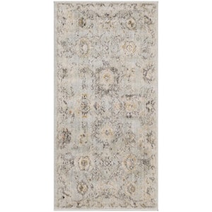 Oushak Home Mint 2 ft. x 4 ft. Floral Traditional Area Rug