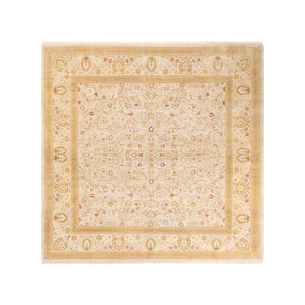 Solo Rugs Mogul One-of-a-Kind Traditional Ivory 8 ft. 6 in. x 8 ft. 6 in. Area Rug