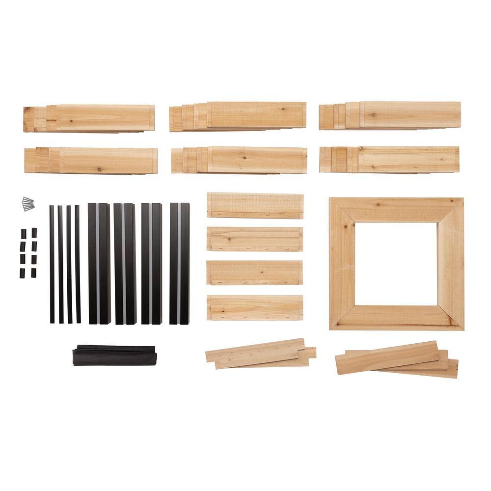 Medium Cedar and Vinyl Square Planter Box