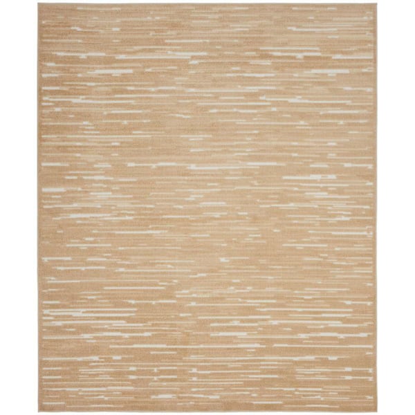 Nourison Casual Taupe 8 ft. x 10 ft. Abstract Contemporary Area Rug