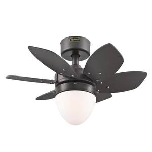 Origami 24 in. LED Espresso Ceiling Fan with Light Kit