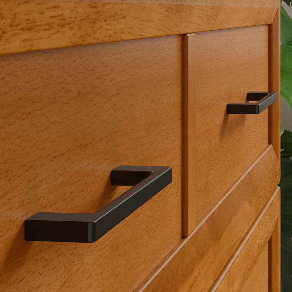 Light Toffee Full Wood Murphy Bed Chest with Mattress and USB Charger
