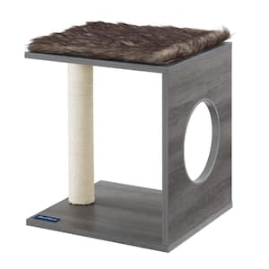 Sheree 17 in. Gray Brown Cat Tree