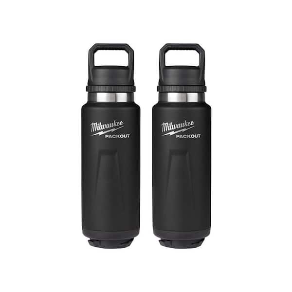 PACKOUT Black 36 oz. Insulated Bottle with Chug Lid (2-Pack)