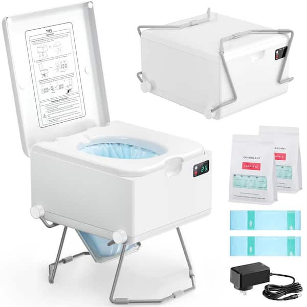 Electric 350 lbs. Capacity Waterless Composting Toilet System Odorless Portable for RV Van Boat Tiny House