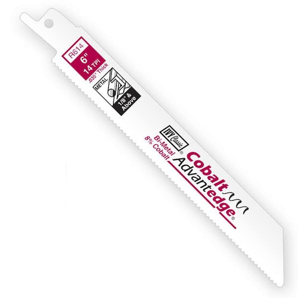 6 in. 14 TPI Bi-Metal Reciprocating Saw Blade Cuts Metal (50-Pack)