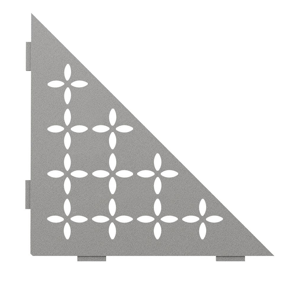 Shelf-E Stone Grey Coated Aluminum Floral Triangular Corner Shelf price history on PriceWatchPro