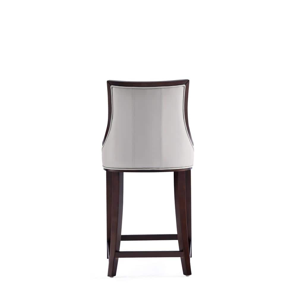 Light Grey Walnut Wood Parsons Counter Stool