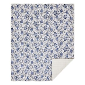 Dorset Navy Floral Farmhouse Twin Cotton Quilt