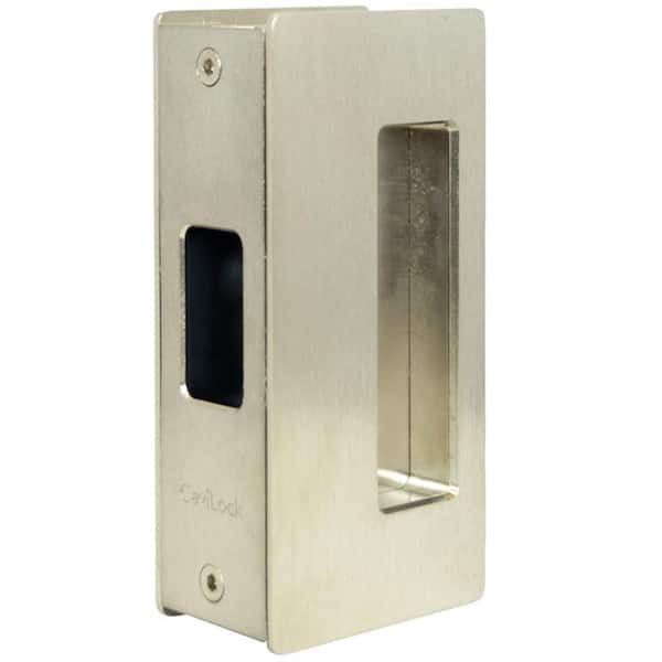 CS CAVITY SLIDER 200 Series CaviLock 1-3/8 in. Satin Nickel Non-Magnetic Passage Pocket Door Lock