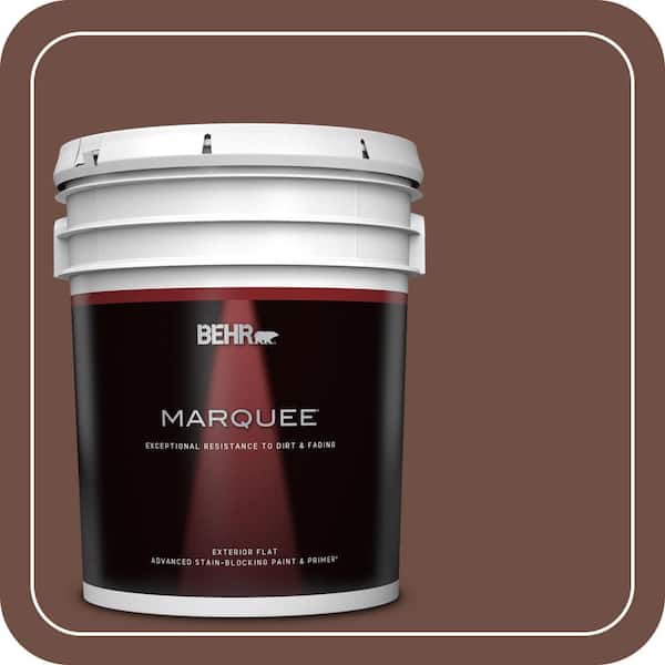 BEHR MARQUEE 5 gal. #S-G-750 Chocolate Sprinkle Flat Exterior Paint & Primer