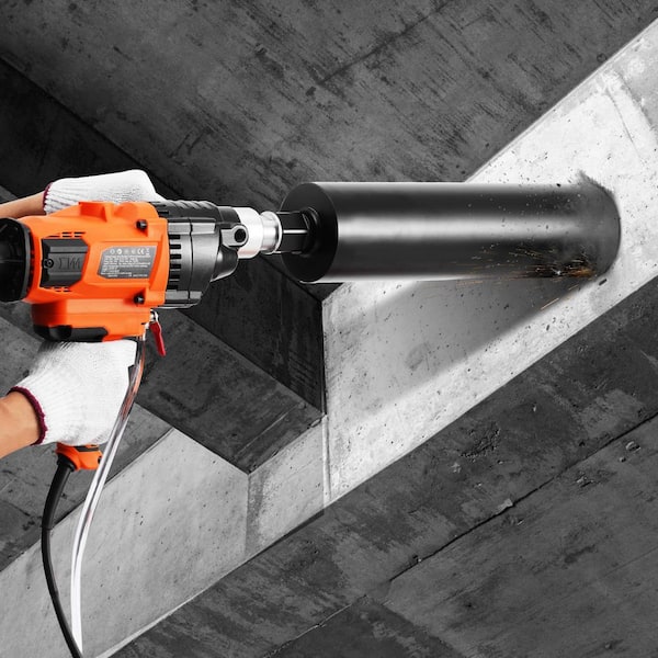 Core Drill Machine, Handheld Diamond Core Drill Rig with Carrying Case, 0.8-6. 3 in. Dia 2000W, Wet and Dry Use