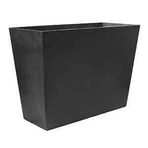 28 in. Fiorella Slate Fiberglass Indoor/Outdoor Self-Watering  Trough Planter (28 in. L x 15 in. W x 20 in. H)