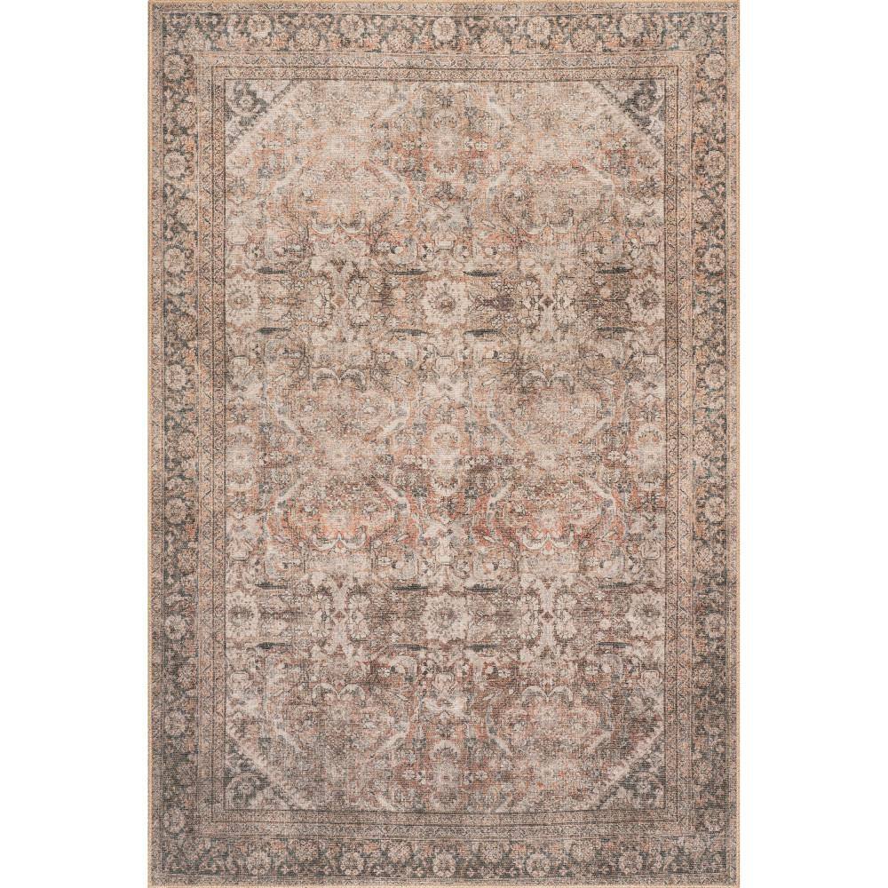 Hillstone Brown Rectangular Synthetic Vintage Medallion Area Rug