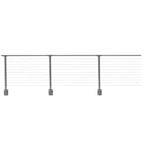 46 ft. x 36 in. Grey Deck Cable Railing, Face Mount