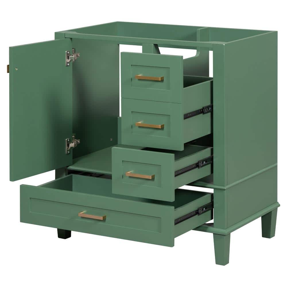 29.4 in. W x 17.9 in. D x 33 in. H Bath Vanity Cabinet without Top in Green