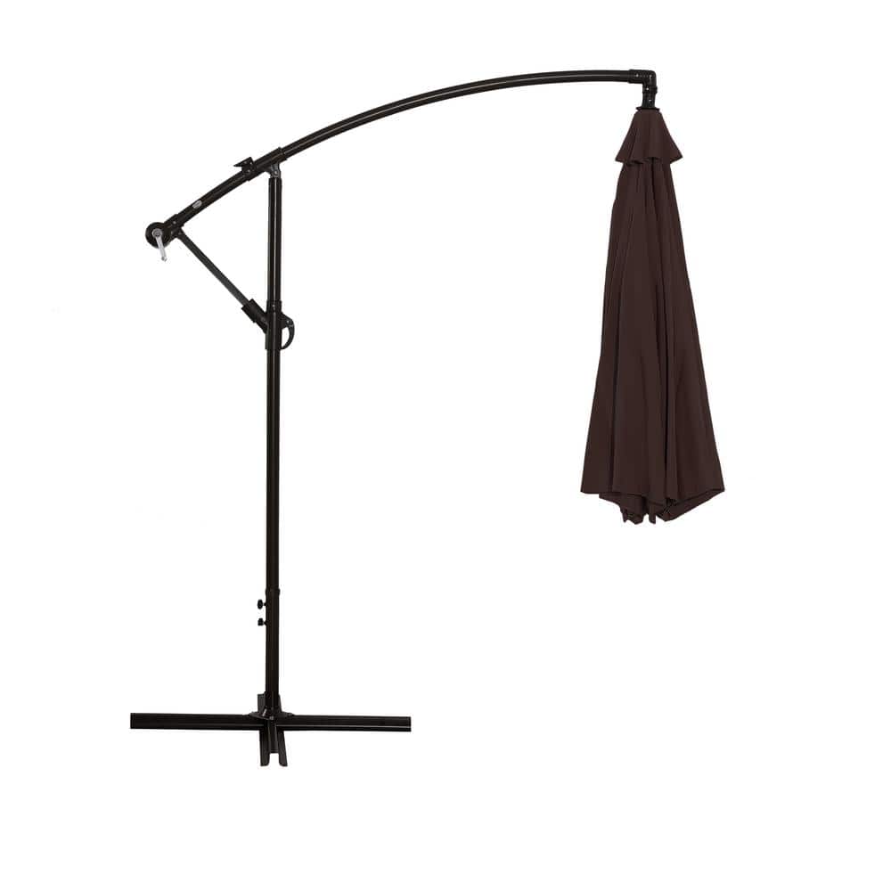 10 ft. Outdoor Market Patio Umbrella in Coffee