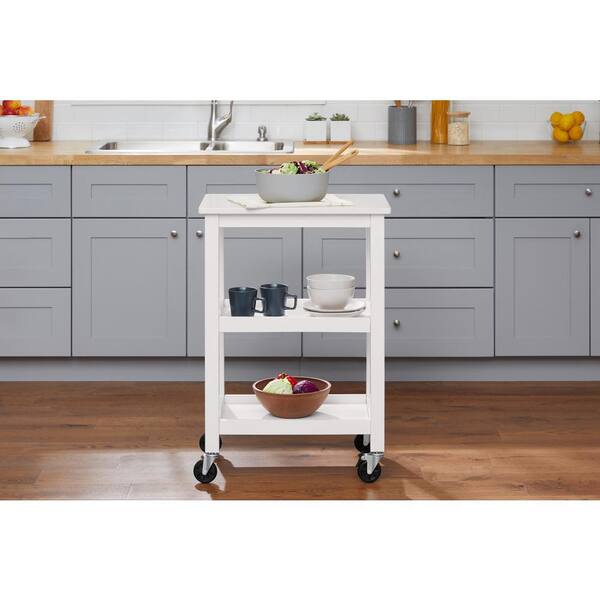 Wooden Kitchen Or Microwave Cart, Wooden Microwave Cart On Wheels
