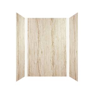 Expressions 36 in. x 48 in. x 72 in. 3-Piece Easy Up Adhesive Alcove Shower Wall Surround in Sorento