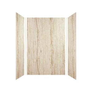 Expressions 36 in. x 48 in. x 72 in. 3-Piece Easy Up Adhesive Alcove Shower Wall Surround in Sorento